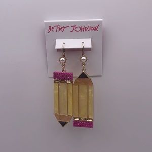 Betsy Johnson pencil earrings